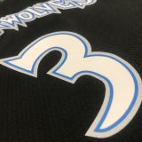 2018 Timberwolves MARBURY # 3 Black Retro NBA Jerseys Hot Pressed
