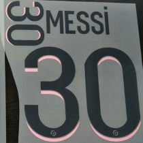 2021/22 MESSI #30 PSG Away French League Fonts(Have ooredoo)客场联赛字体有号下广告条