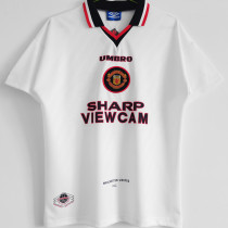1996/97 M Utd Away White Retro Soccer Jersey