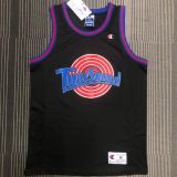 JORDAN # 23 Tune Squad Concept Black NBA Jerseys Hot Pressed