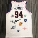 Supreme X Nike NBA White Jerseys Hot Pressed