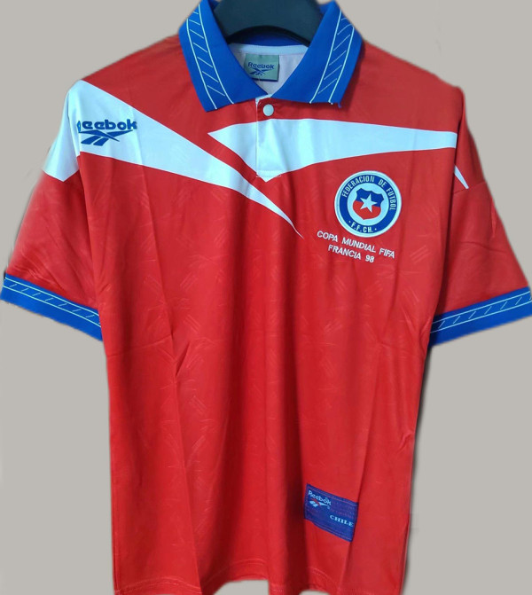 1998 Chile Home Red Retro Soccer Jersey