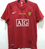 RONALDO #7 2007-08 M Utd Home Red Retro Jersey UCL Version胸前绣欧冠决赛字欧冠字体有球 ★★