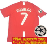 2007-08 M Utd home Red Retro Soccer Jersey UCL Version 欧冠版