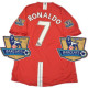 RONALDO #7 2007-08 M Utd Home Red Retro Jersey League Version 联赛版带06/07英超双金章 ★★