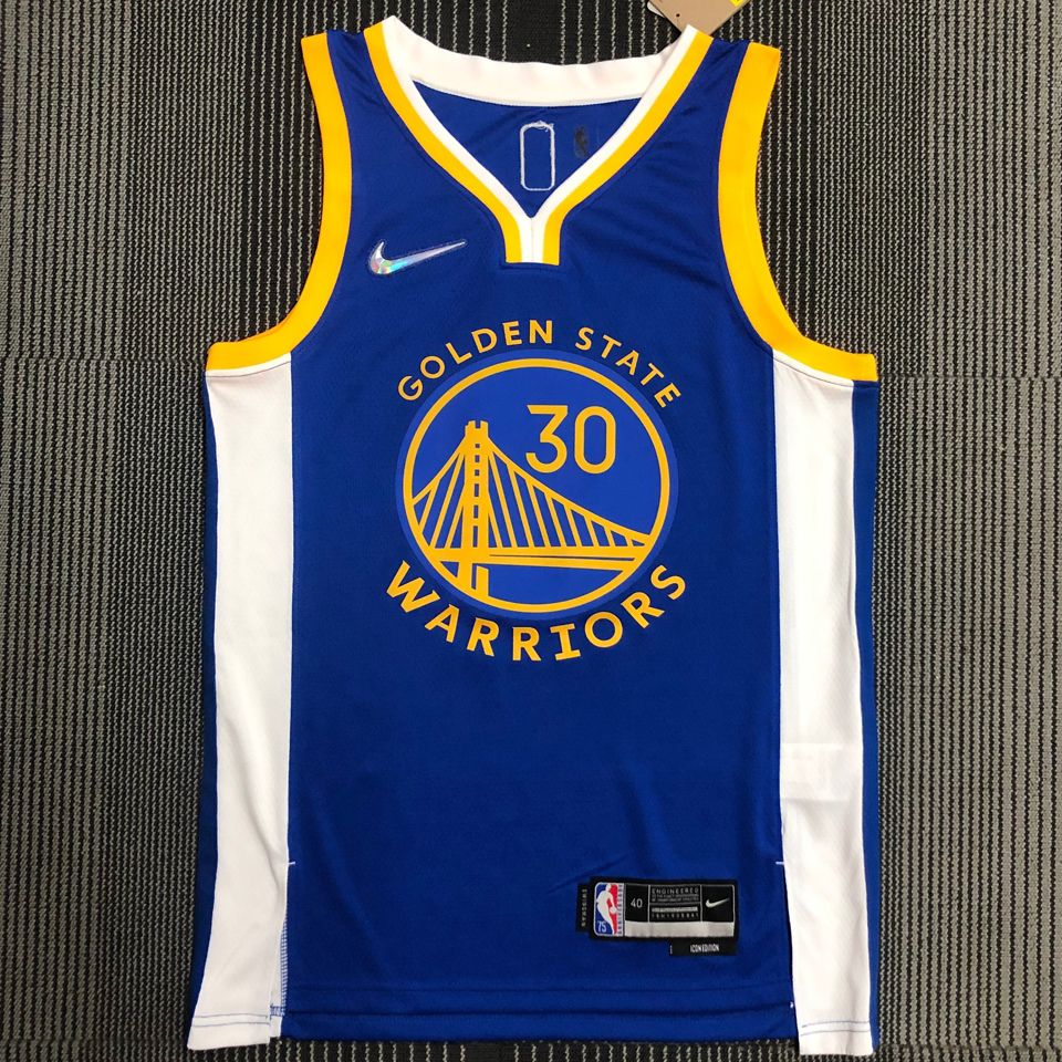 2022 Warriors CURRY #30 Blue 75 Years NBA Jerseys