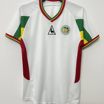2002 Senegal Away White Retro Soccer Jersey