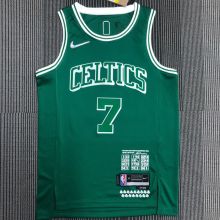 2022 Celtics BROWN #7 Green City Edition 75 Years NBA Jerseys 75周年