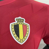 1986 Belgium Home Red Retro Soccer Jersey
