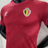 1986 Belgium Home Red Retro Soccer Jersey