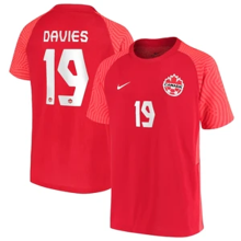 DAVIES #19 Canada Home Red Fans Soccer Jersey 2022