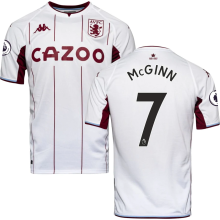 McGINN #7 Aston Villa Away White Fans Jersey 2021/22