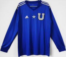 2011 Universidad de Chile Commemorative Edition Blue Long Sleeve Retro Soccer Jersey