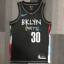 2021 Nets CURRY #30 City Edition Black NBA Jerseys Hot Pressed