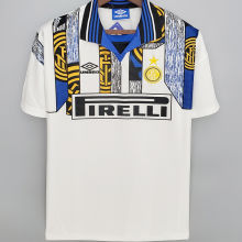 1995/96 In Milan Away White Retro Soccer Jersey