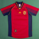 1998 Spain Home Red Retro Soccer Jersey