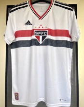 2022/23 Sao Paulo 1:1 Home White Fans Soccer Jersey