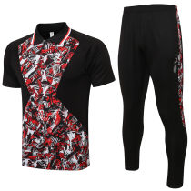 2022 AC Black And Red POLO Training Tracksuit （C776）
