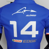 2022 Alpine F1 ALONSO 14 Blue Team T-Shirt