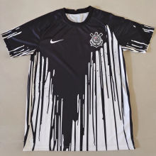 2022 Corinthians Black White Fans Soccer Jersey