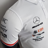 2022 Mercedes AMG Petronas F1 White Team POLO T-Shirt
