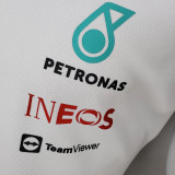 2022 Mercedes AMG Petronas F1 White Long Sleeve Team T-Shirt