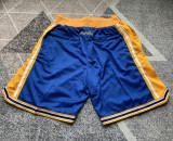 Warriors Retro Blue Four Bags NBA Pants