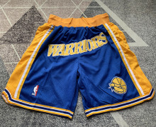 Warriors Retro Blue Four Bags NBA Pants