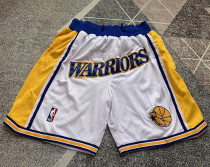 Warriors White Four Bags NBA Pants