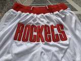 Rockets White Four Bags NBA Pants