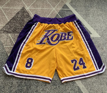 Lakers Kobe Yellow Four Bags NBA Pants