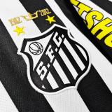 2012/13 Santos Away Black White Retro Soccer Jersey