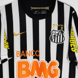 2012/13 Santos Away Black White Retro Soccer Jersey