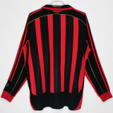 2006/07 AC Milan Home Long Sleeve Retro Soccer Jersey