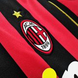 2006/07 AC Milan Home Long Sleeve Retro Soccer Jersey