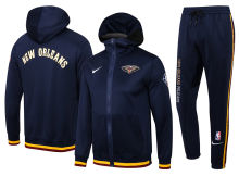 2022 Pelicans Royal Blue Hoody Zipper Jacket Tracksuit（鹈鹕）