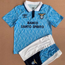 1990/91 Lazio Home Blue Retro Kids Soccer Jersey