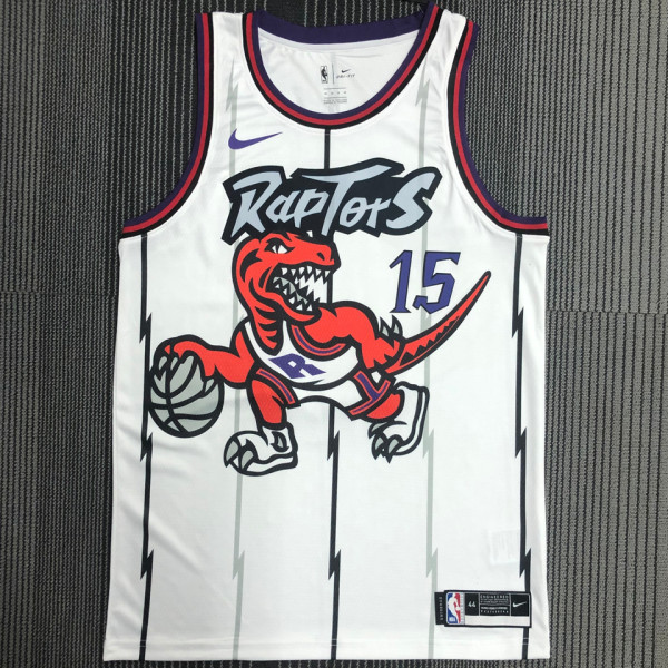 Toronto Raptors CARTER # 15 Retro White NBA Jerseys