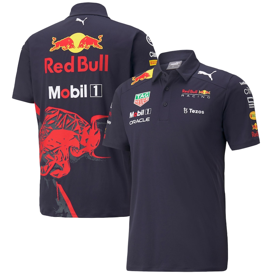 2022 Red Bull Racing Black F1 Team POLO T Shirt
