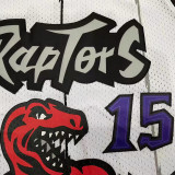 1998/99 Toronto Raptors CARTER #15 White Mitchell Ness Retro Jerseys 刺绣