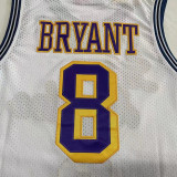 1996/97 Lakers Bryant #8 White Mitchell Ness Retro Jerseys 刺绣