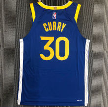2022 Warriors CURRY #30  AU Player Version Blue NBA Jerseys 密绣