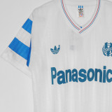 1990 Marseille Home White Retro Soccer Jersey