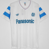 1990 Marseille Home White Retro Soccer Jersey