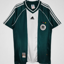 1998 Germany Away Green Retro Soccer Jersey