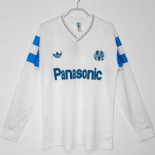 1990 Marseille Home Long Sleeve Retro Soccer Jersey