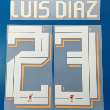 LUIS DiAZ #23 LFC Home UCL Verseion Fonts 2022/23 主场欧冠字体