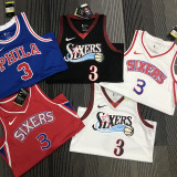 76ers IVERSON #3 Retro Black NBA Jerseys