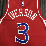 76ers IVERSON #3 Retro Red NBA Jerseys