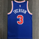 76ers IVERSON #3 Retro Blue NBA Jerseys